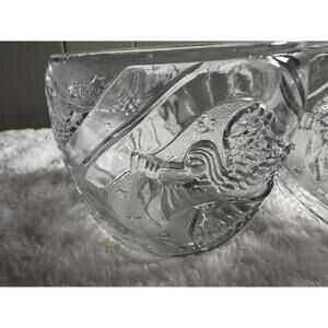 VTG Set/2 Christmas Angels Glass Candy Dish Candle Dish KIG Indonesia 3.5" × 3"